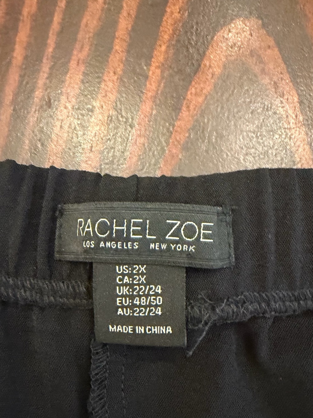 Rachel Zoe Black Wide-Leg Pants Size 2x - Picture 5 of 6